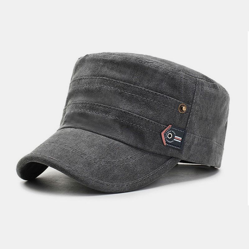 Herren Baumwolle Letter Labeling Outdoor Sonnenschirm Casual Military Cap Schiebermütze Schirmmütze