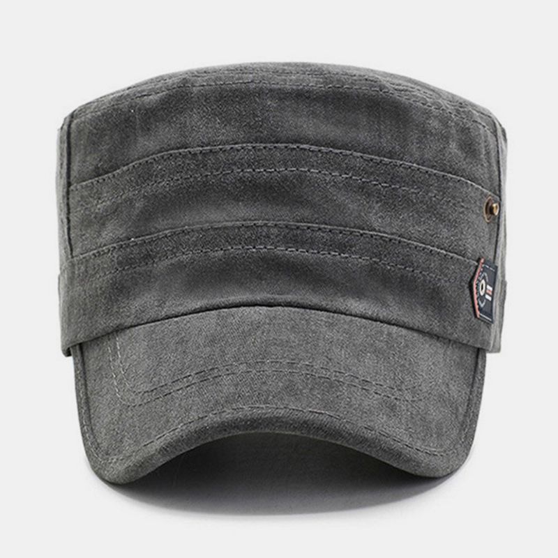 Herren Baumwolle Letter Labeling Outdoor Sonnenschirm Casual Military Cap Schiebermütze Schirmmütze