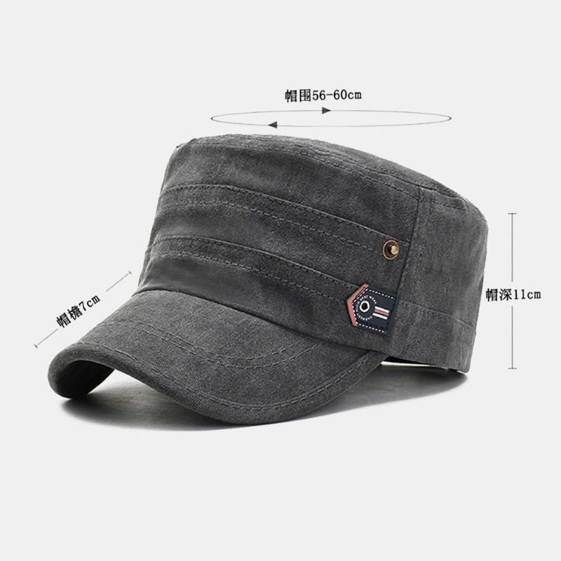 Herren Baumwolle Letter Labeling Outdoor Sonnenschirm Casual Military Cap Schiebermütze Schirmmütze