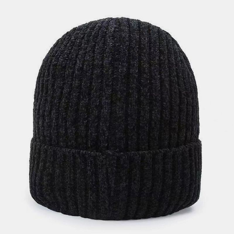 Herren Brief Muster Herbst Winter Gehörschutz Kühler Schutz Strickmütze Elastisch Verdicken Plus Samt Warme Mütze Beanie Mütze