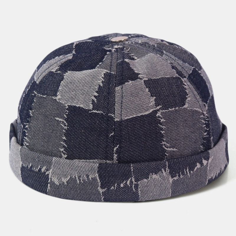 Herren Casual Landlord Caps Skull Caps Patchwork Cowboy Denim Hut