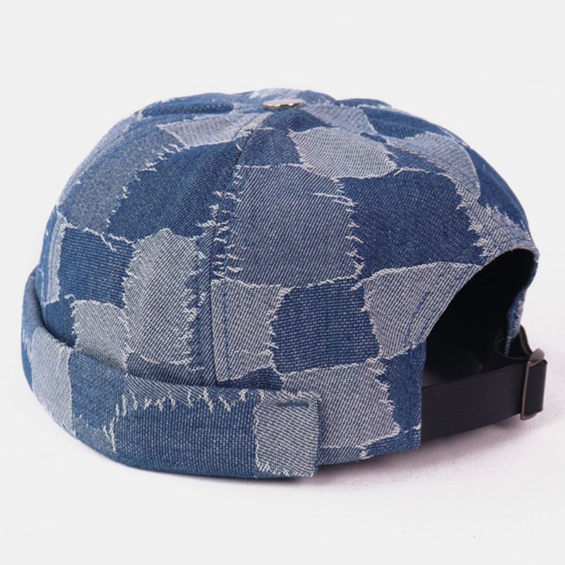 Herren Casual Landlord Caps Skull Caps Patchwork Cowboy Denim Hut