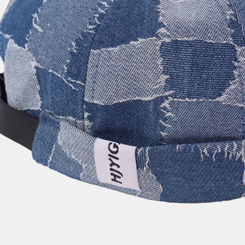 Herren Casual Landlord Caps Skull Caps Patchwork Cowboy Denim Hut