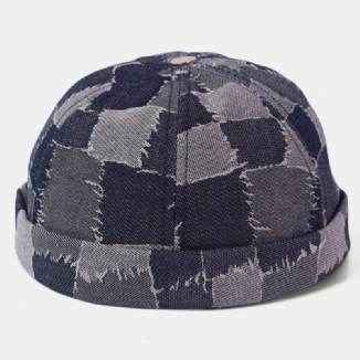 Herren Casual Landlord Caps Skull Caps Patchwork Cowboy Denim Hut