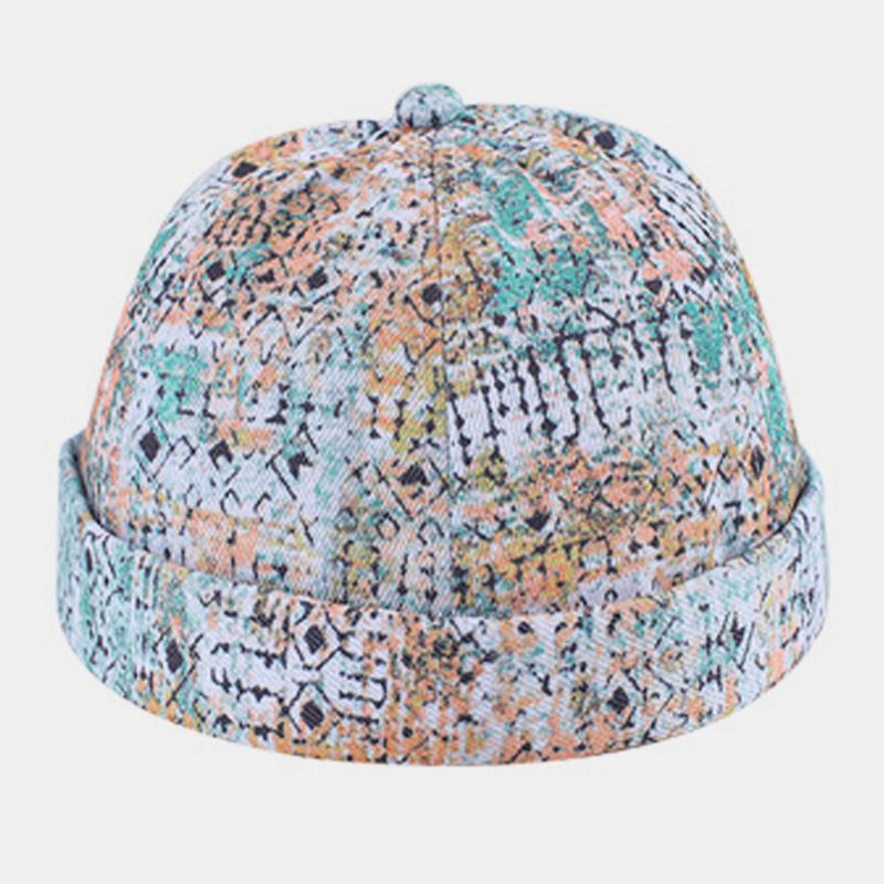 Herren Damen Baumwolle Bunt Hip-hop Verstellbarer Sonnenschirm Dünne Landlord Cap Brimless Beanie Skull Cap