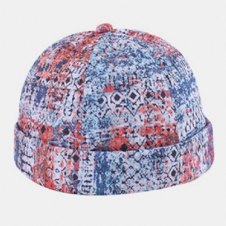 Herren Damen Baumwolle Bunt Hip-hop Verstellbarer Sonnenschirm Dünne Landlord Cap Brimless Beanie Skull Cap