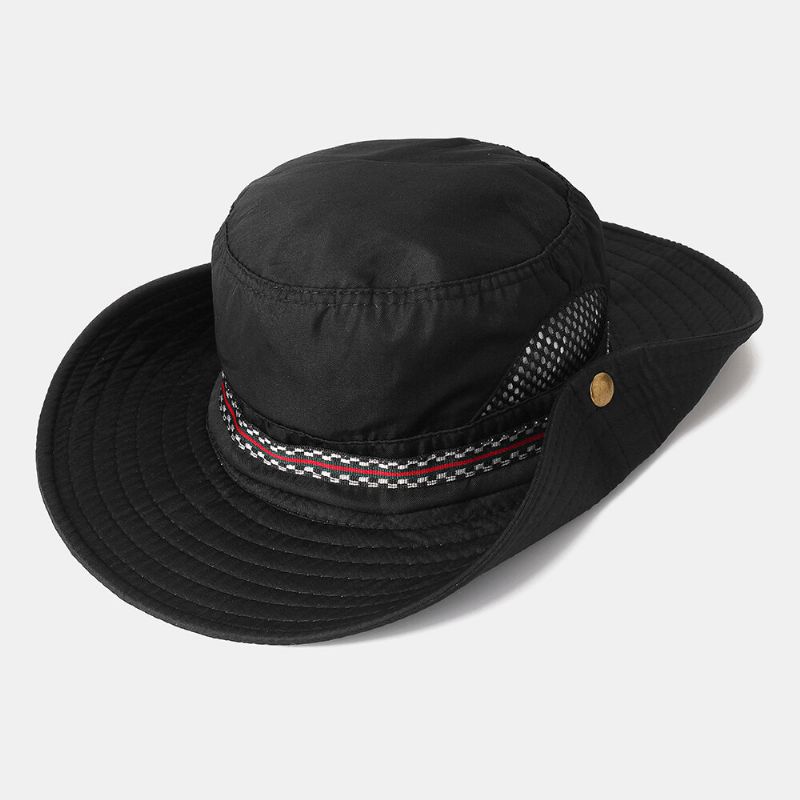 Herren Damen Schnell Trocknender Fisherman Bucket Hat Faltbarer Schirmhut Mit Stickerei