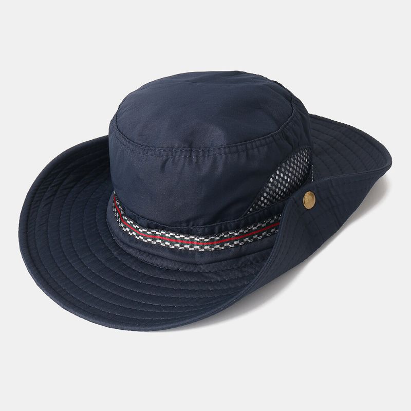 Herren Damen Schnell Trocknender Fisherman Bucket Hat Faltbarer Schirmhut Mit Stickerei