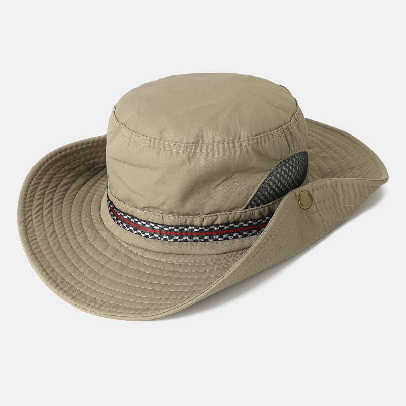 Herren Damen Schnell Trocknender Fisherman Bucket Hat Faltbarer Schirmhut Mit Stickerei