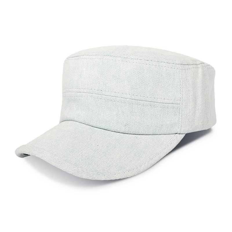 Herren Denim Outdoor Sonnenschutz All-match Verstellbare Casual Vintage Military Caps Flache Hüte