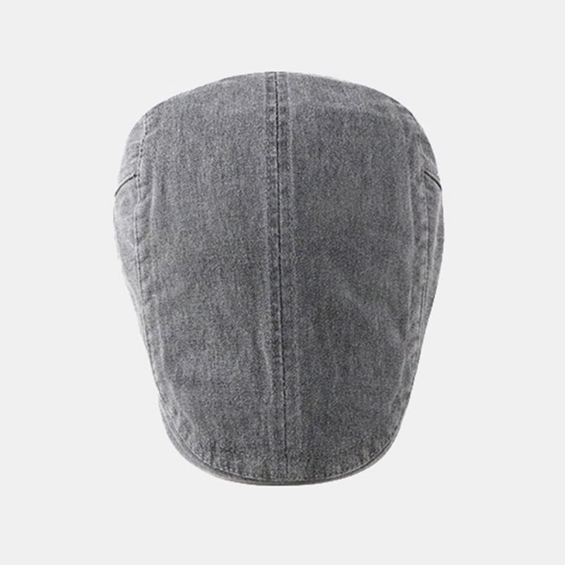 Herren Distressed Washed Zipper Decorate Barett Schiebermütze Einfarbig Verstellbare Worn Hole Forward Cap