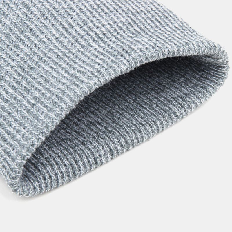 Herren Dome Striped Knitted Baotou Cap Outdoor Herbst Winter Gehörschutz Pure Color Beanie Skull Hat