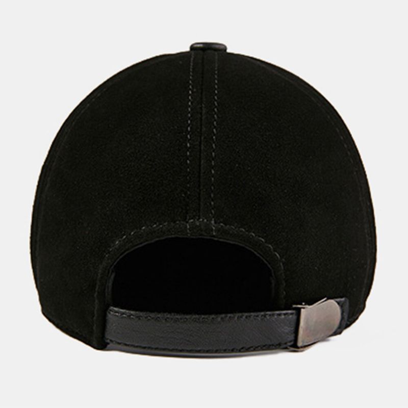 Herren First Layer Sheepskin Fleece Herbst Winter Warme Baseball Cap Verstellbare Dünne Leichte Trend Kälteschutzmütze