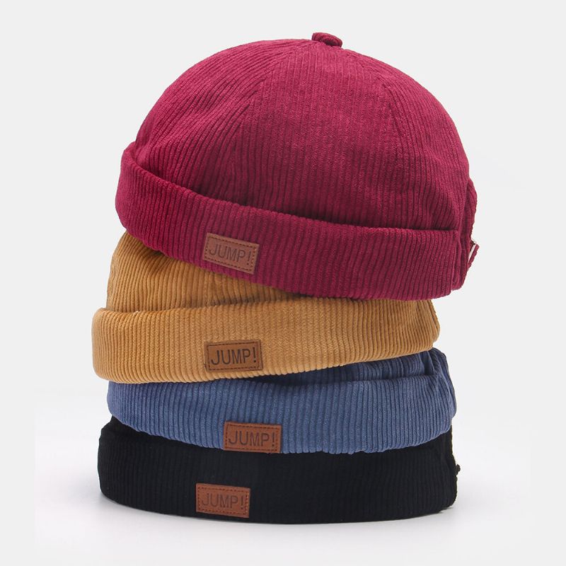 Herren-hut Für Vermieter Einfarbig Streifen Patchwork Verstellbar Totenkopf-mütze Beanie