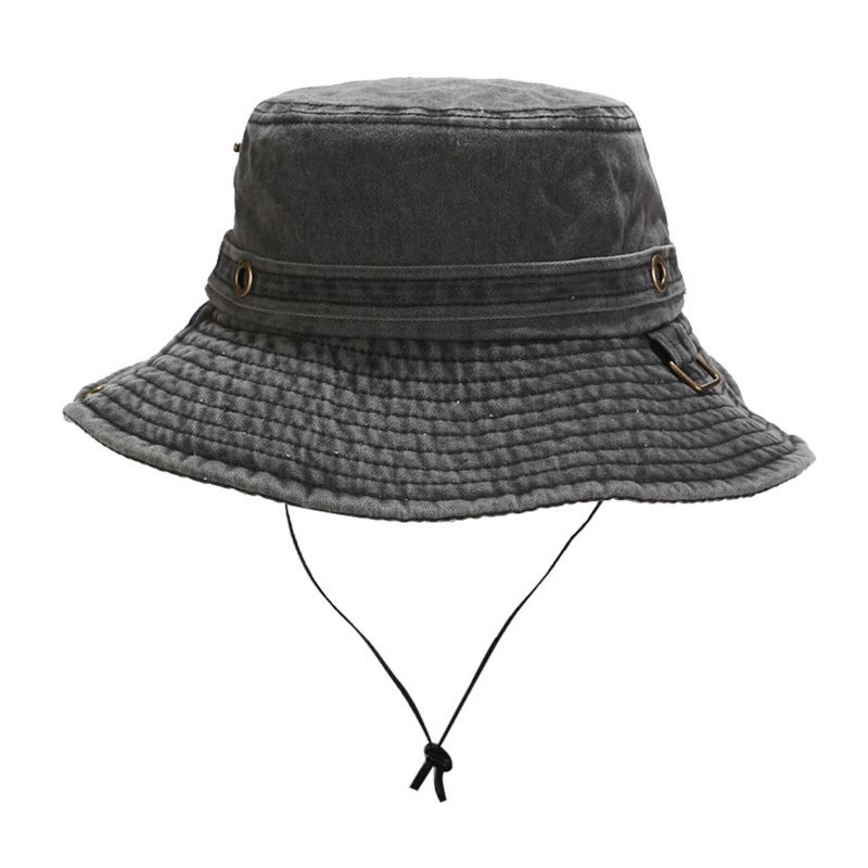 Herren Outdoor Casual Cotton Washed Old Bucket Hat Reise Fischerhut Sonnenhut