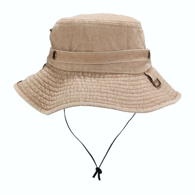 Herren Outdoor Casual Cotton Washed Old Bucket Hat Reise Fischerhut Sonnenhut