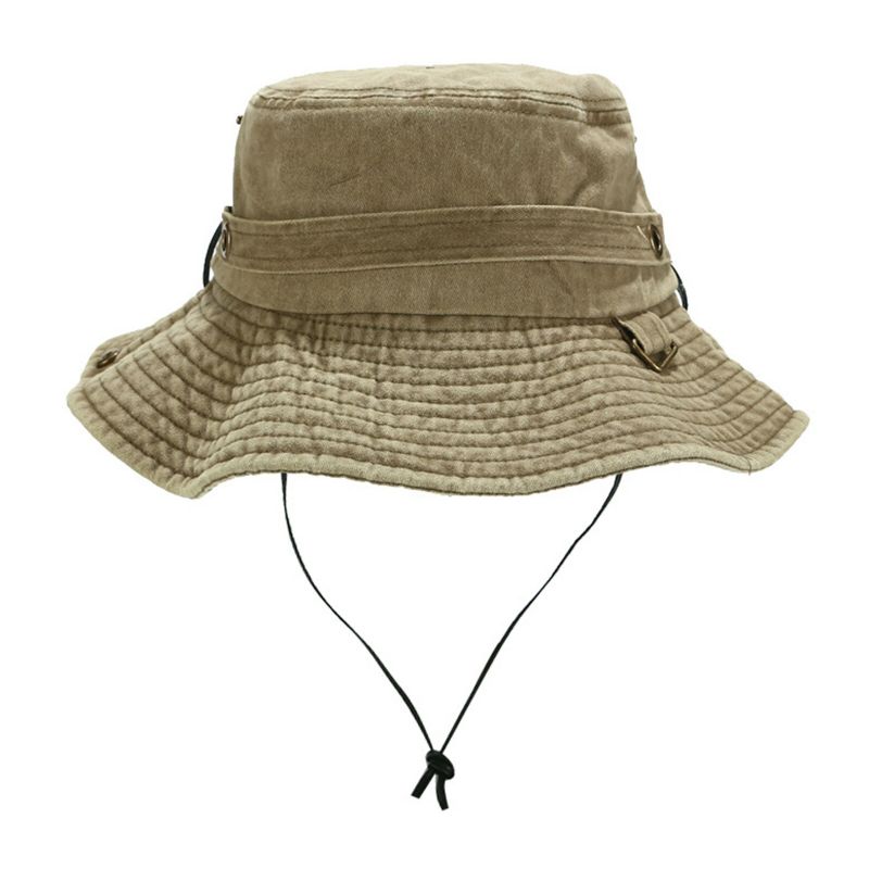 Herren Outdoor Casual Cotton Washed Old Bucket Hat Reise Fischerhut Sonnenhut