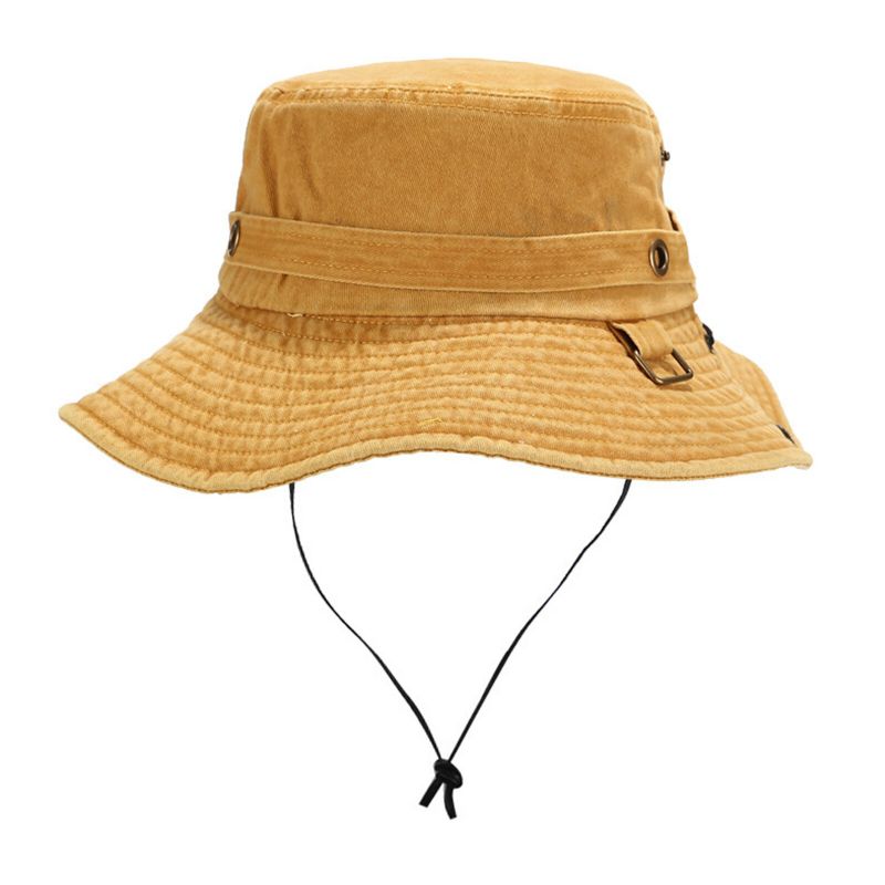 Herren Outdoor Casual Cotton Washed Old Bucket Hat Reise Fischerhut Sonnenhut