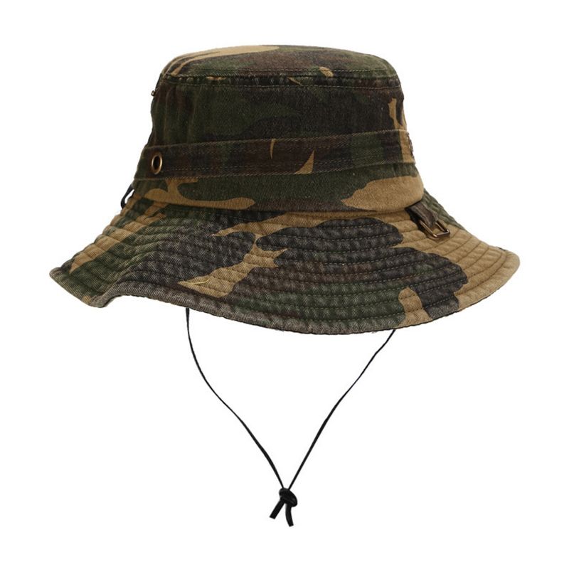 Herren Outdoor Casual Cotton Washed Old Bucket Hat Reise Fischerhut Sonnenhut