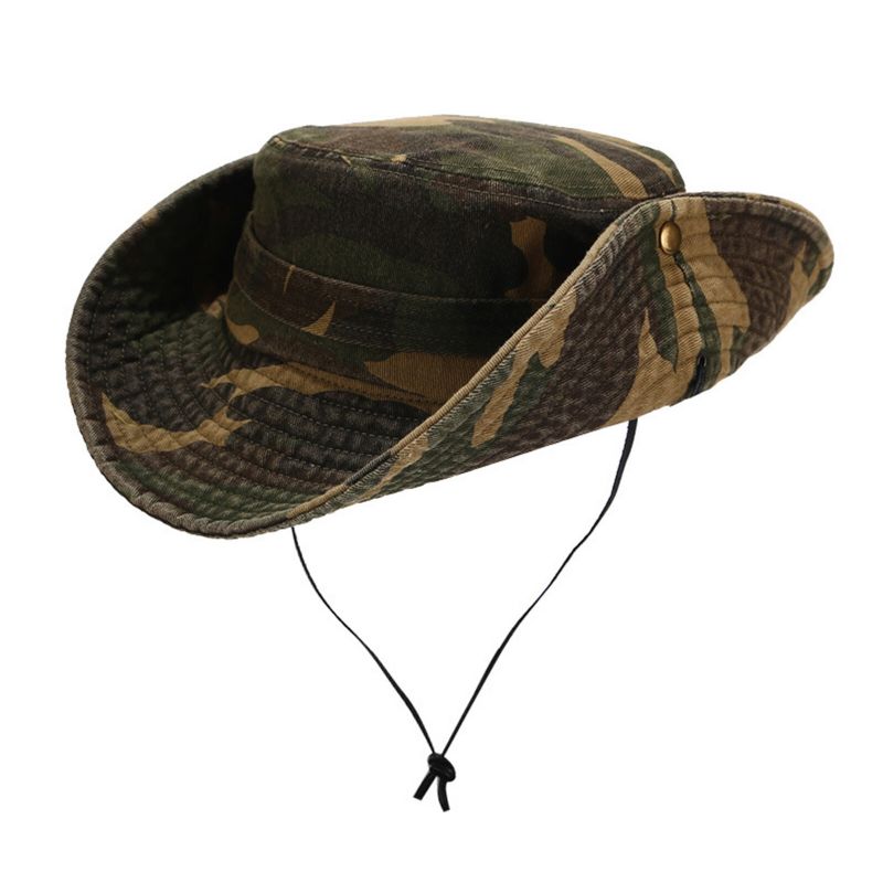 Herren Outdoor Casual Cotton Washed Old Bucket Hat Reise Fischerhut Sonnenhut