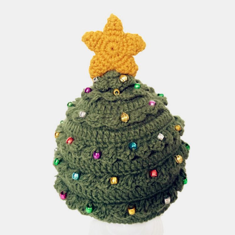 Kind Baby Acrylfasern Kreativ Festlich Christbaum Sterne Halten Warm Eltern-kind-mütze Beanie