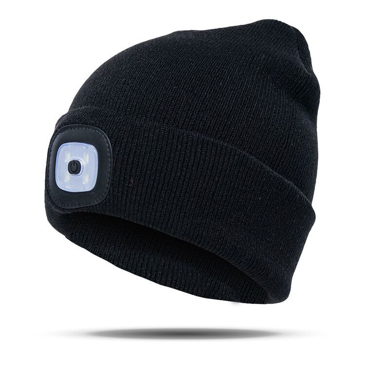 Led Light Beanie Mütze Strickmütze Jogging Night Walking