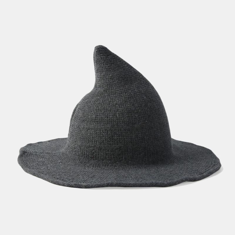 Lustiger Hexenhut Aus Kaschmirwolle Party Festival Gestrickter Fedora-hut