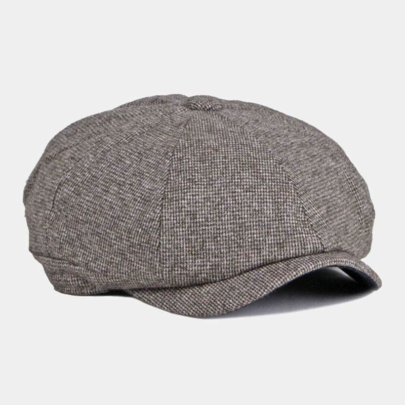 Männer Ballonmützen Britischer Casual Outdoor Sonnenschutz 8 Panel Ivy Cap Achteckiger Hut