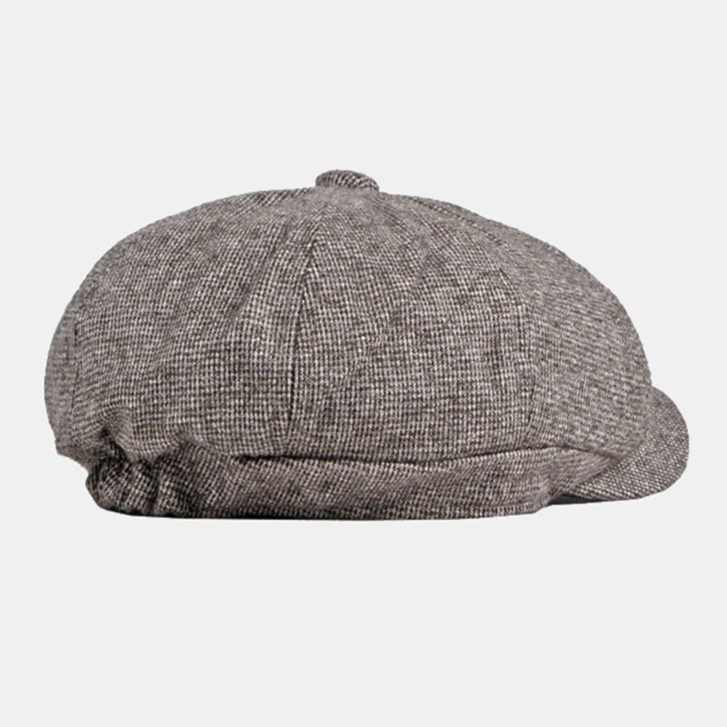 Männer Ballonmützen Britischer Casual Outdoor Sonnenschutz 8 Panel Ivy Cap Achteckiger Hut