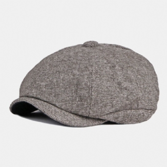 Männer Ballonmützen Britischer Casual Outdoor Sonnenschutz 8 Panel Ivy Cap Achteckiger Hut