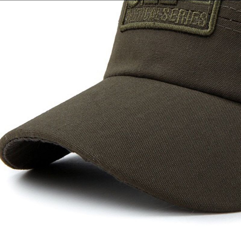 Männer Baumwolle Brief Stickerei Einfarbig Outdoor Sonnenschirm Casual Vintage Military Caps Flache Hüte