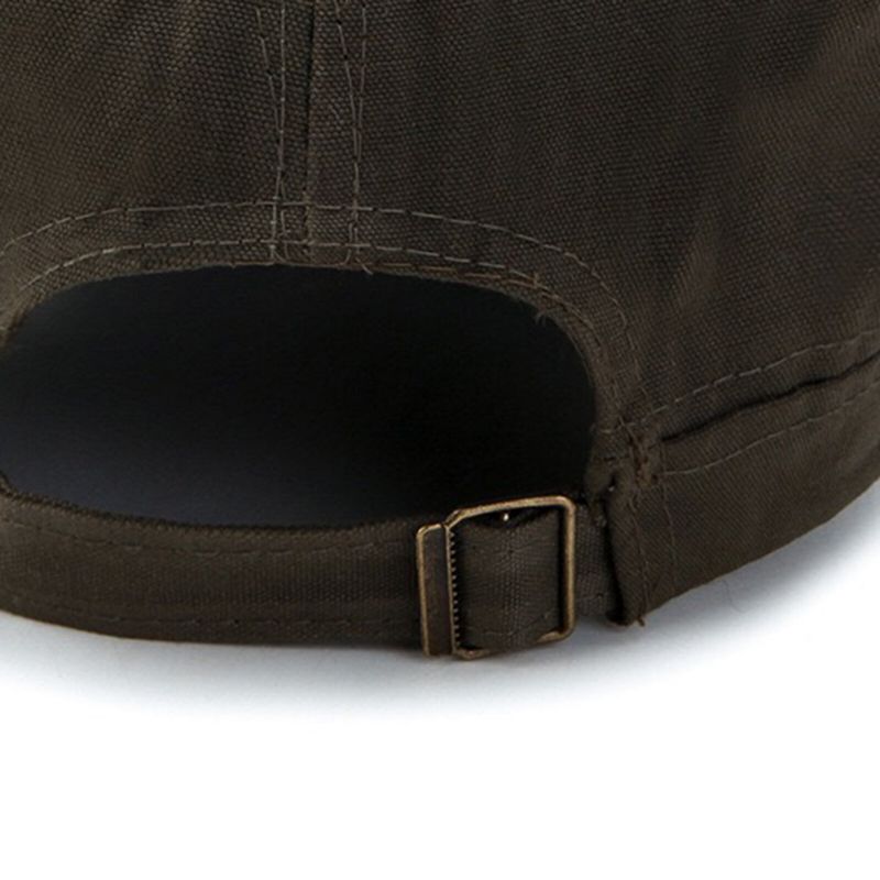 Männer Baumwolle Brief Stickerei Einfarbig Outdoor Sonnenschirm Casual Vintage Military Caps Flache Hüte