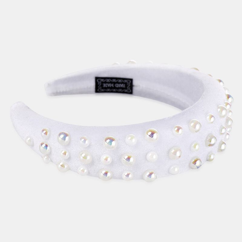 Pearl Sponge Headband Mehrfarbiges Damen-stirnband