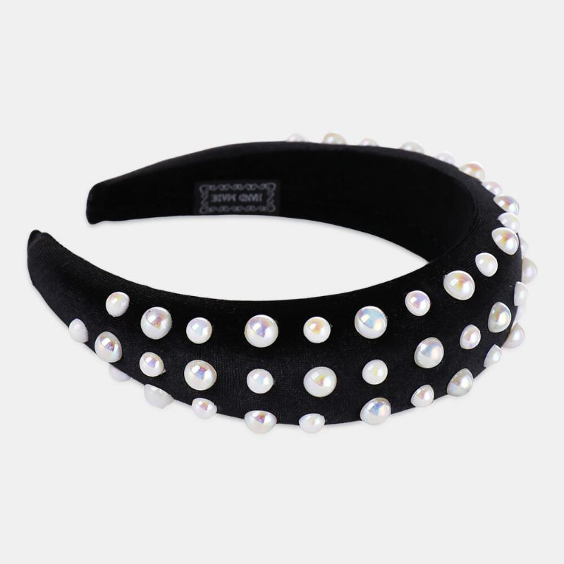 Pearl Sponge Headband Mehrfarbiges Damen-stirnband