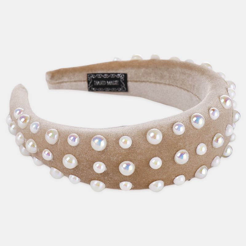 Pearl Sponge Headband Mehrfarbiges Damen-stirnband