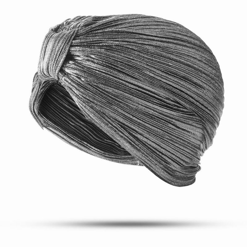 Plissee Beanie-mütze Für Damen Einfarbig Einfache Turban-mütze