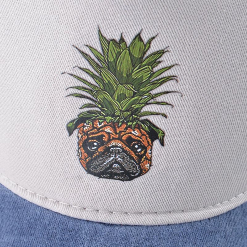 Unisex-ananas-baseballmütze Verwaschene Kappe Hip-hop-kappe Mit Nieten