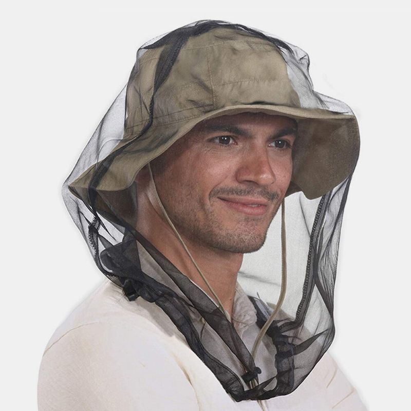 Unisex-anti-moskito-kopfbedeckung Netz Gaze-maske Outdoor Angeln Moskito-kopf-netz Mesh Imkerei-hut