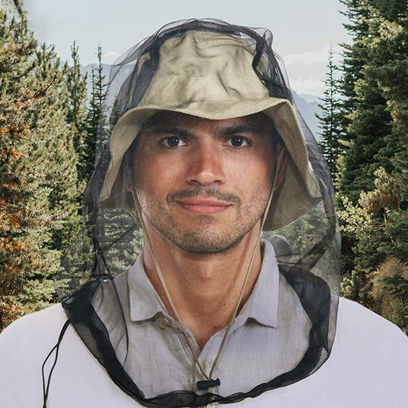 Unisex-anti-moskito-kopfbedeckung Netz Gaze-maske Outdoor Angeln Moskito-kopf-netz Mesh Imkerei-hut