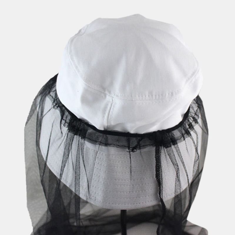 Unisex-anti-moskito-kopfbedeckung Netz Gaze-maske Outdoor Angeln Moskito-kopf-netz Mesh Imkerei-hut