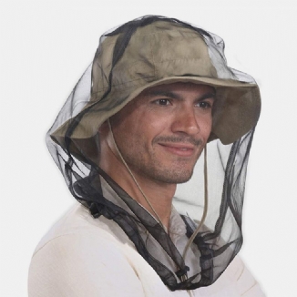 Unisex-anti-moskito-kopfbedeckung Netz Gaze-maske Outdoor Angeln Moskito-kopf-netz Mesh Imkerei-hut