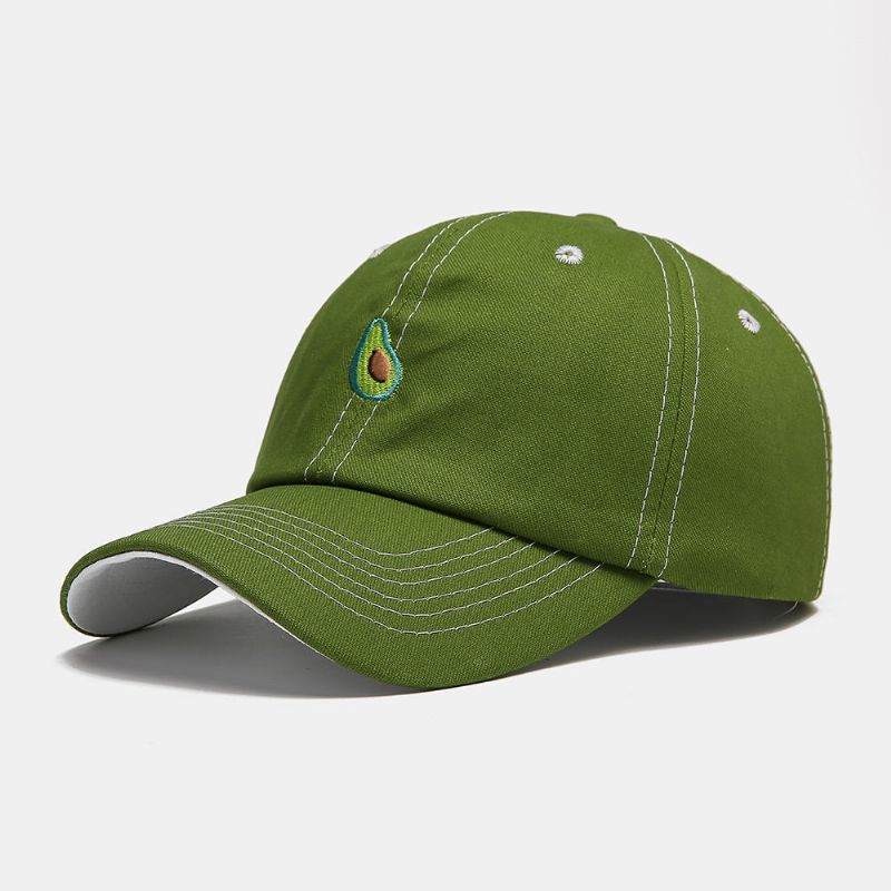 Unisex-baseballkappe Mit Grünem Frucht-avocado-muster