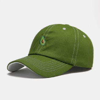 Unisex-baseballkappe Mit Grünem Frucht-avocado-muster