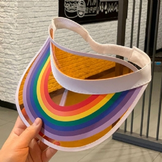 Unisex-baseballmütze Mit Transparenter Bonbonfarbener Uv-beständiger Regenbogen-leerkappe