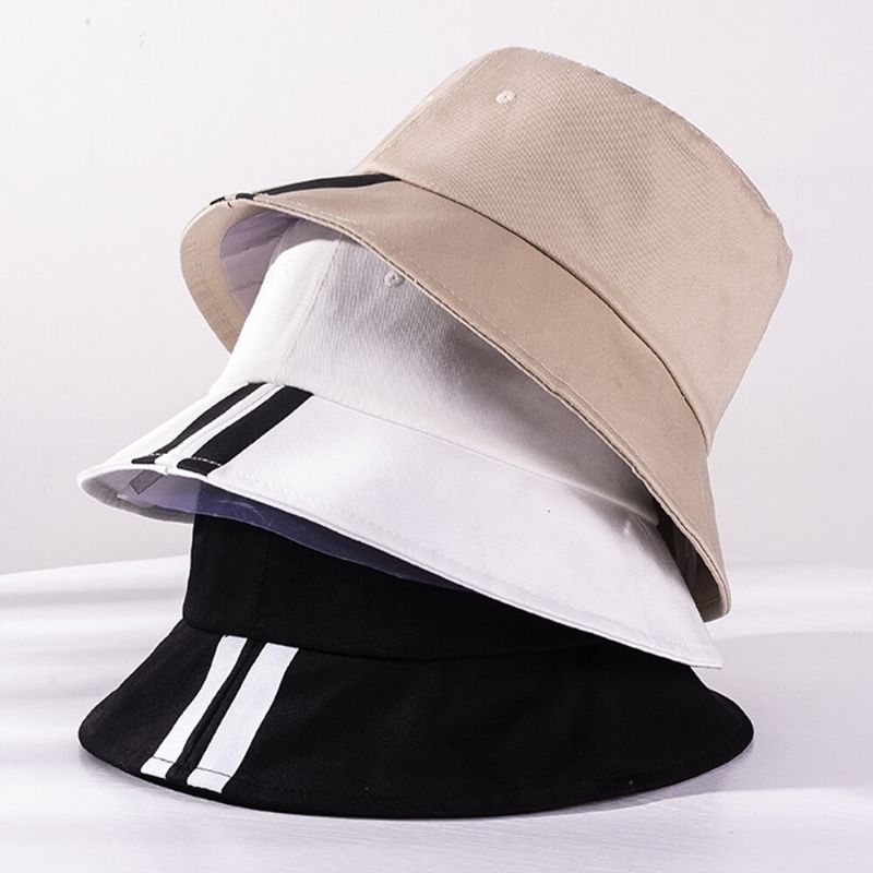 Unisex-baumwoll-buchstabenmuster-druck-twill Fashion Bucket Hat