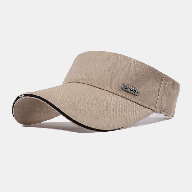 Unisex-baumwolle Einfarbig Buchstaben Muster Eisen Etikett Einfacher Sonnenschirm Sonnencreme Leer Zylinder Baseballkappe