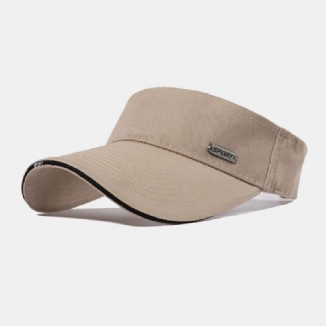 Unisex-baumwolle Einfarbig Buchstaben Muster Eisen Etikett Einfacher Sonnenschirm Sonnencreme Leer Zylinder Baseballkappe