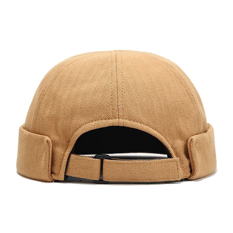 Unisex-baumwolle Einfarbig Stilvoll Einfach All-match Verstellbar Randlos Beanie Landlord Caps Skull Caps