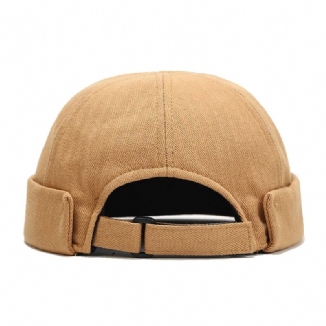 Unisex-baumwolle Einfarbig Stilvoll Einfach All-match Verstellbar Randlos Beanie Landlord Caps Skull Caps