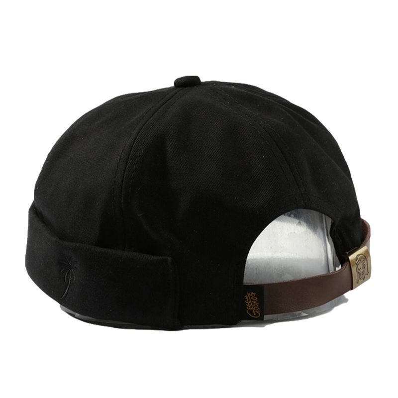 Unisex-baumwolle Lässig Verstellbar Trend Hip-hop Straße Kokosnussbaum Muster Strand Randlos Beanie Vermieter-mütze Totenkopf-kappe